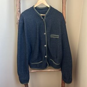 Geiger Vintage Made In Austria Wool Cropped Charcoal Jacket Size 42